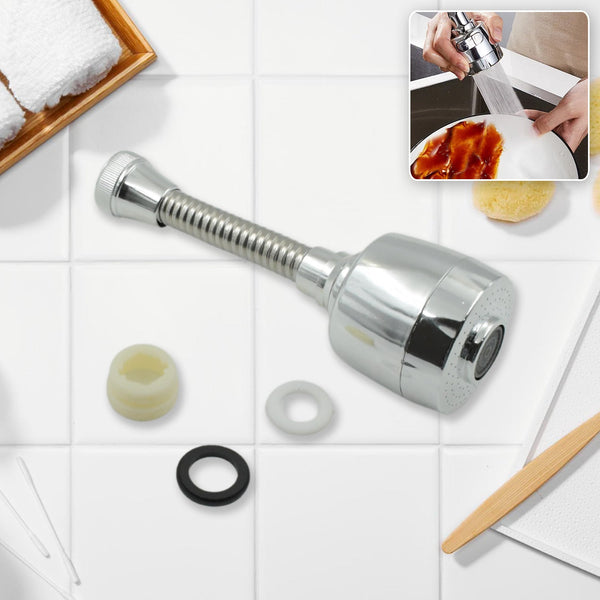 360° Rotating Faucet Sprayer – Water-Saving Splash-Proof Aerator for Kitchen & Bathroom (6 Inch)
